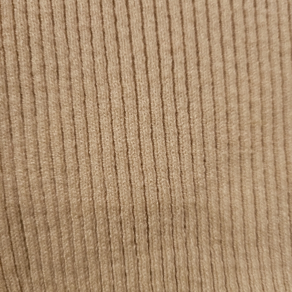 Beige Ribbed Button-Up Cardigan - Picture 3 of 5